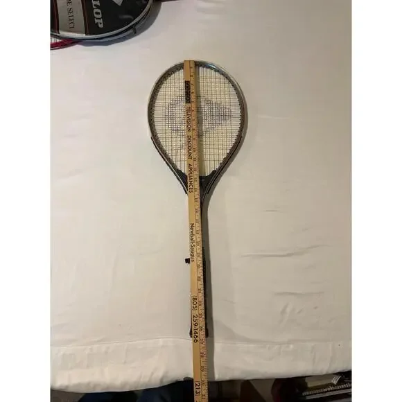 Vintage Dunlop Max 200g John McEnroe Tennis Racquet L4 4 1/2 Leather Grip Case